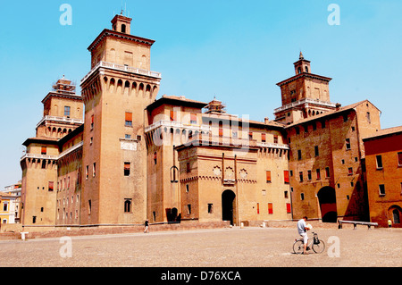 Italie Emilie Romagne Château Estense Ferrara Banque D'Images