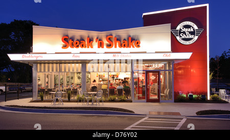 Steak 'n Shake restaurant de la chaîne. Banque D'Images