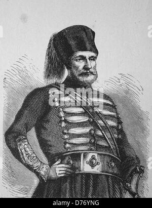 Ibrahim Pacha Al Wali, 1789 - 1848, le gouverneur de la Syrie et de la Palestine, vice-roi d'Egypte, historique, vers 1880 gravure sur bois Banque D'Images