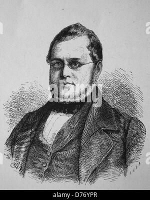 Camillo Benso Cavour von, 1810 - 1861, erster Ministerpräsident des neuen Königreichs Italien, historischer Holzschnitt, vers 1 Banque D'Images