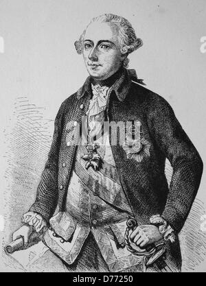 Joseph II d'Autriche, 1741 - 1790, Saint Empereur Romain, gravure sur bois de 1880 Banque D'Images