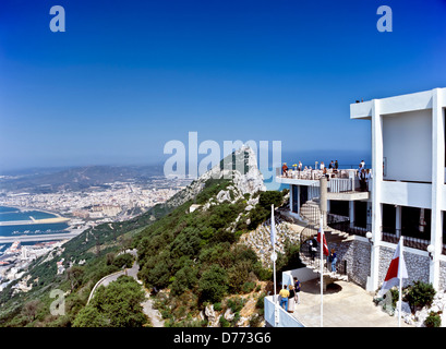 8701. Le rocher de la station de téléphérique, de Gibraltar, de l'Europe Banque D'Images