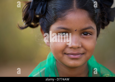 Indian girl Shalini Andhra Pradesh Inde du Sud Banque D'Images