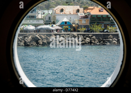 Par bateau de croisière Circle view window Banque D'Images