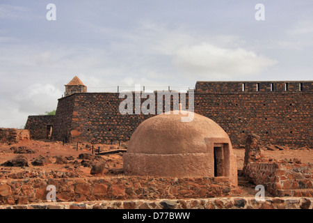 Fortaleza Real de São Felipe, dans la vieille ville de Cidade Velha, sur l'île de Santiago au Cap-Vert, l'Afrique Banque D'Images