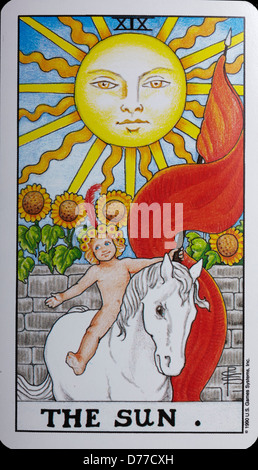 La carte de tarot "Le Sun' Banque D'Images