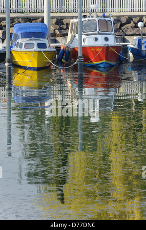 Bateaux dans le port, Immenstaad Lac de Constance Allemagne Bade-Wurtemberg Banque D'Images
