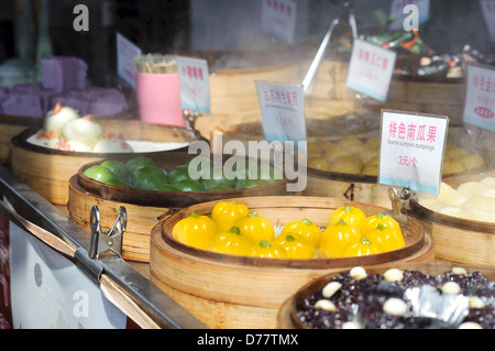 Sweet street kitchen sur rue ancienne pingjiang, Suzhou, Chine Banque D'Images