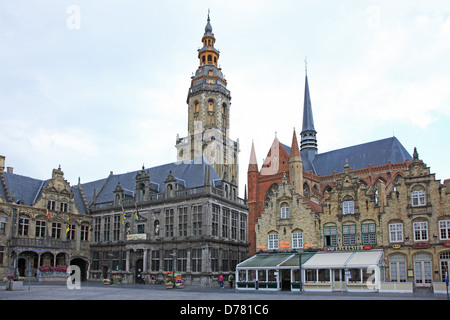 La Belgique, le beffroi de Veurne, Patrimoine Mondial de l'UNESCU Banque D'Images