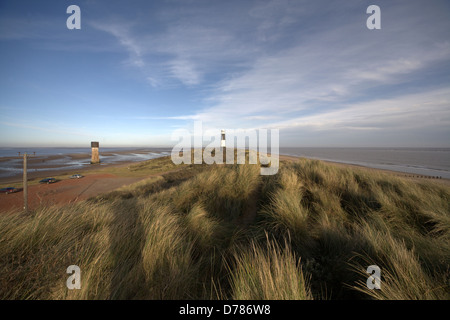 Repousser le point (ou rejeter Head ) est une étroite langue de sable sur l'extrémité de la côte de l'East Riding of Yorkshire, UK Banque D'Images