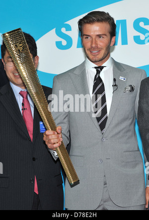 David Beckham Tous les Jeux Olympiques avec Samsung - lancer au Canary Wharf. Londres, Angleterre - 13.06.11 Banque D'Images