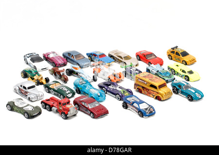 24 Hot Wheels voitures de course Banque D'Images