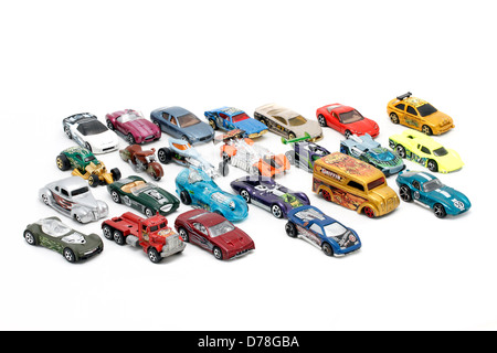 24 Hot Wheels voitures de course Banque D'Images