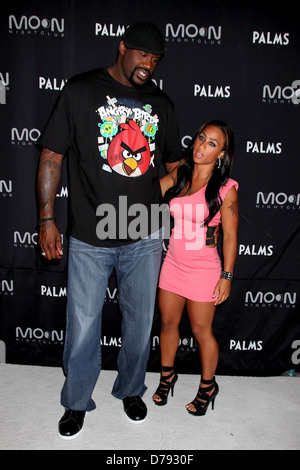 Shaquille O'Neal et Nicole Alexander Palms Casino Resort héberge la retraite officielle Partie pour Shaquille O'Neal à Moon Banque D'Images