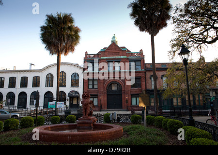 Vue de l'historique bâtiment Bourse du coton à Savannah, Géorgie Banque D'Images