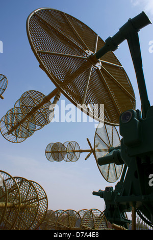 Antennes de poursuite à Baïkonour Musée de l'espace du cosmodrome de Baïkonour au Kazakhstan Banque D'Images