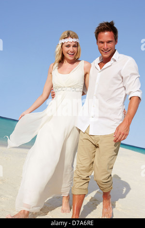 À quelques belles mariage plage Banque D'Images