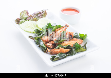 Herbes frit au poulet est un aliment en Thaïlande Banque D'Images