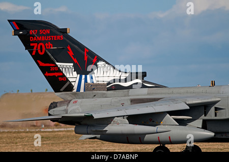 L'spécialement peint de 617 Tornado GR4 (Esc) Dambusters à RAF Lossiemouth. 9010 SCO Banque D'Images