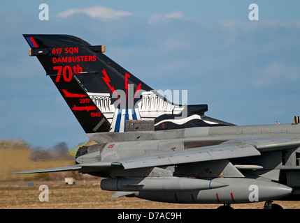 L'spécialement peint de 617 Tornado GR4 (Esc) Dambusters à RAF Lossiemouth. 9018 SCO Banque D'Images