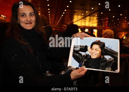 Fans de Shah Rukh Khan à la première de 'My name is Khan' au cours de la Berlinale en 2010 le 12 février en 2010. Banque D'Images