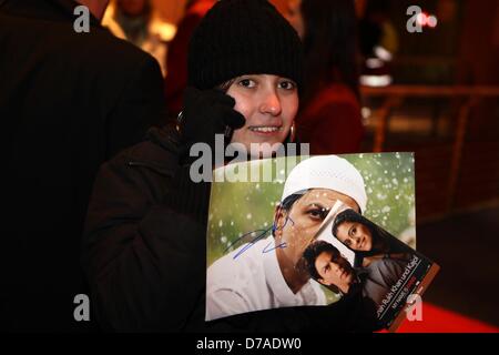 Fans de Shah Rukh Khan à la première de 'My name is Khan' au cours de la Berlinale en 2010 le 12 février en 2010. Banque D'Images