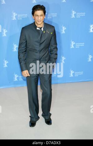 Shah Rukh Khan au photocall de "Mon nom est Khan' au cours de la Berlinale en 2010 le 12 février en 2010. Banque D'Images