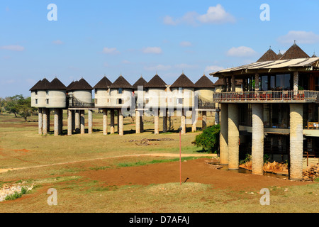 Sarova Salt Lick Lodge de Taita Hills Game Reserve, Kenya, Afrique de l'Est Banque D'Images