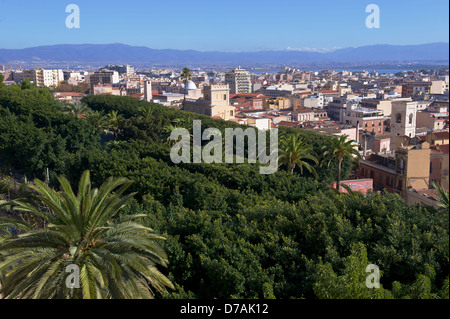 Vue sur la ville de Cagliari en Sardaigne Banque D'Images