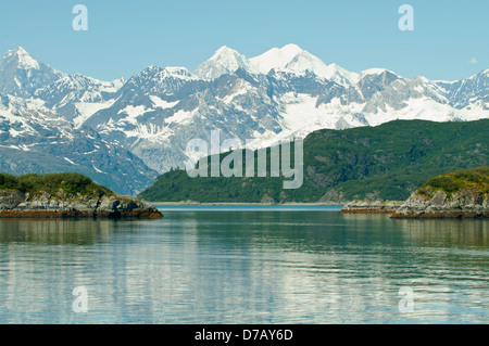 Croisière dans le Parc National de Glacier Bay, Alaska, USA Banque D'Images