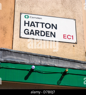 Hatton Garden street. Londres Banque D'Images