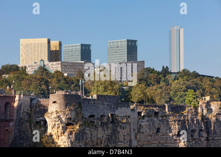 Les bâtiments de l'UE dans le quartier européen, Kirchberg-Plateau, Luxembourg-ville Banque D'Images