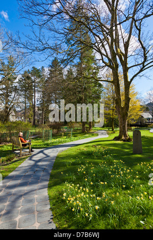 Jardin de la Jonquille Wordsworth Grasmere Cumbria Village Lake District Angleterre UK GB EU Europe Banque D'Images