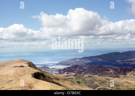 Haut de Barmouth Cadair Idris dans le Parc National de Snowdonia, Gwynedd, Pays de Galles, avril 2013 Banque D'Images