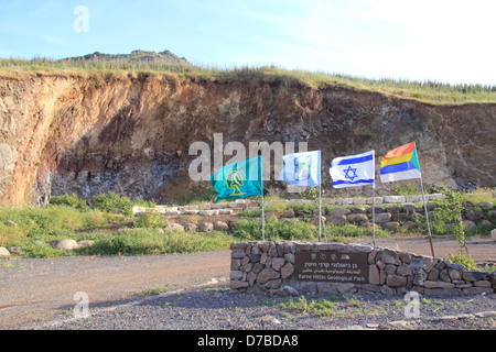 Hittin Karne (cornes de hattin) Geological Park Banque D'Images