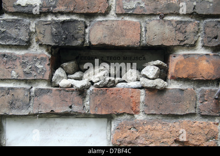 Le reste de la paroi du Ghetto Juif de Varsovie en Pologne Banque D'Images