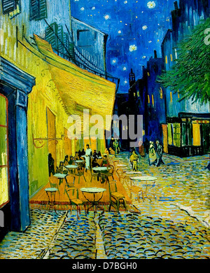 Café van Gogh ( La terrasse de café de nuit ) Place du Forum Arles France Vincent van Gogh 1853-1890 Pays-Bas Néerlandais Banque D'Images