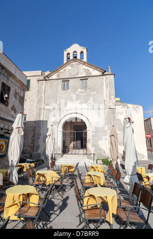 Carmelo église dans le centre historique d'Alghero, Sardaigne Banque D'Images