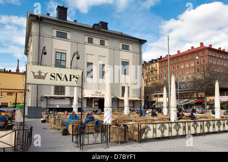 S'enclenche, bar et grill à Stockholm, en Suède. Banque D'Images
