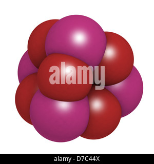 Le trioxyde d'arsenic (As2O3, comme4O6) poison, la structure chimique. Le trioxyde d'arsenic et d'autres formes d'arsenic sont très toxiques Banque D'Images