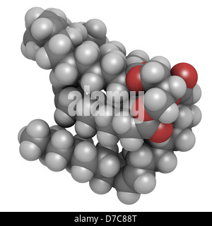 L'huile végétale de triglycérides insaturés molécule, la structure chimique. Banque D'Images