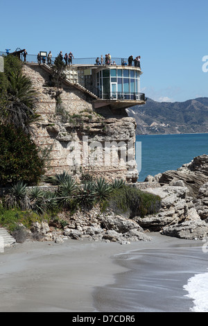 Balcon de Europa à Nerja, Costa del Sol, Espagne Banque D'Images