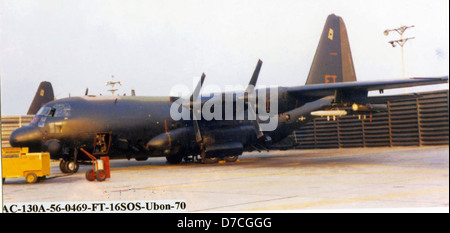 Le Lockheed AC-130A (série 55-0046) du 711th Special Operations Squadron a été photographié à la base aérienne de Dobbins le 21 juillet 1979. L'AC-130A était un avion d'attaque au sol lourdement armé utilisé pour le soutien aérien rapproché et les frappes de précision. Banque D'Images