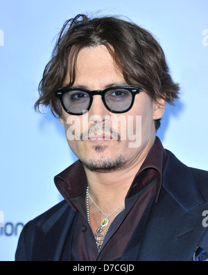 Johnny Depp Le journal 'Rhum' premiere tenue au LACMA Bing Theatre - Arrivées Los Angeles, Californie - 13.10.11 Banque D'Images