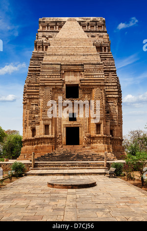 Teli Ka Mandir temple hindou au fort de Gwalior. Gwalior, Madhya Pradesh, Inde Banque D'Images