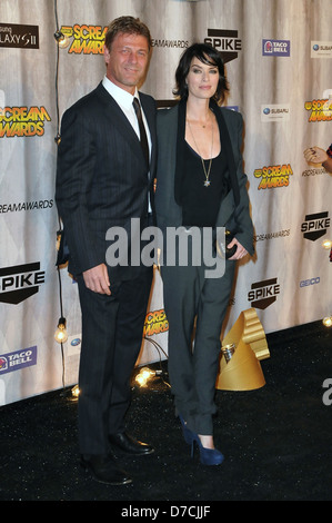 Sean Bean et Lena Headey Spike TV's Scream 2011 Awards à Universal Studios - Arrivées Universal City, Californie - 15.10.11 Banque D'Images