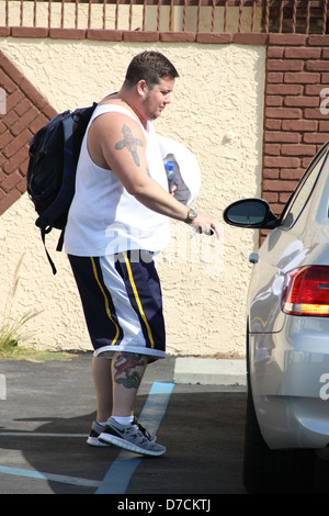 Chaz Bono 'Dancing with the Stars' des stars en dehors de la répétition de la danse Studios de Los Angeles, Californie - 15.10.11 Banque D'Images