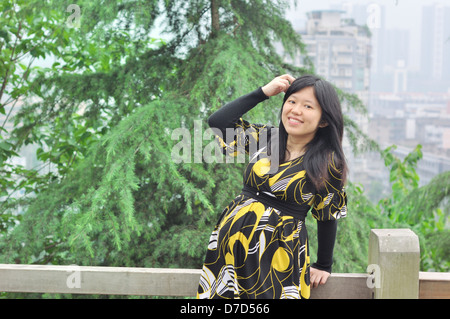 Femme asiatique enceinte enceinte,femme chinoise Banque D'Images