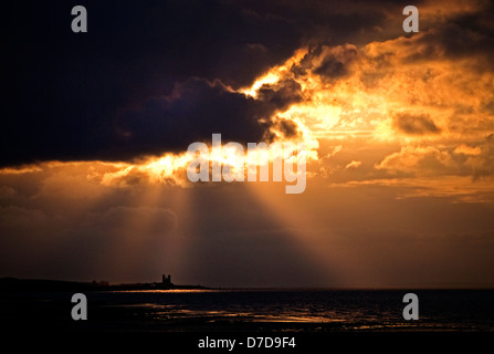 Minnis Bay Birchington Kent UK au coucher du soleil Banque D'Images