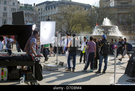 Tournage de film Bollywood Londres cinéma indien Sumeet Raghavan gauri sarwate pâturage directeur de chèvre Banque D'Images